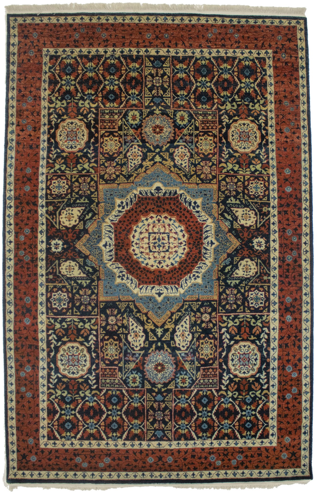 Hale Navy Geometric 6X9 Mamluk Oriental Rug