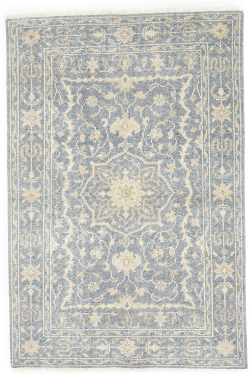 Slate Floral Transitional 4X6 Oriental Rug