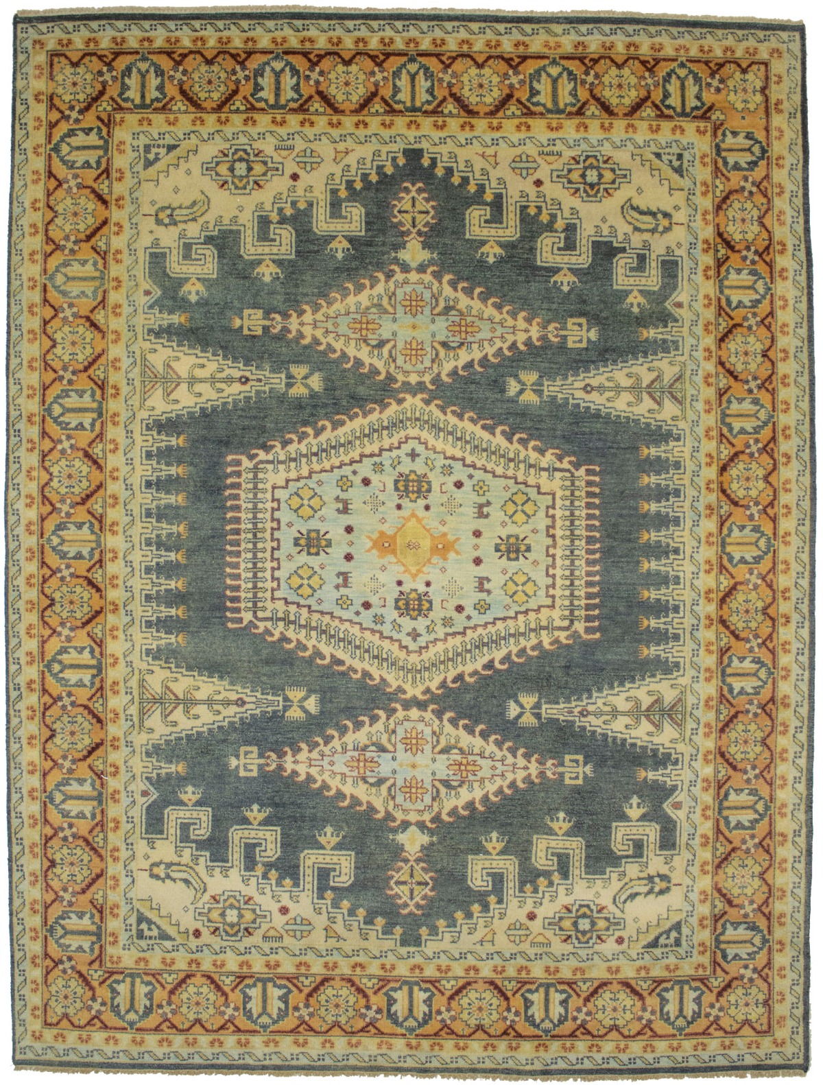 Stone Gray Tribal 9X12 Indo-Viss Oriental Rug