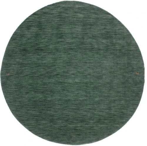 Solid Hunter Green 6X6 Oriental Modern Round Rug