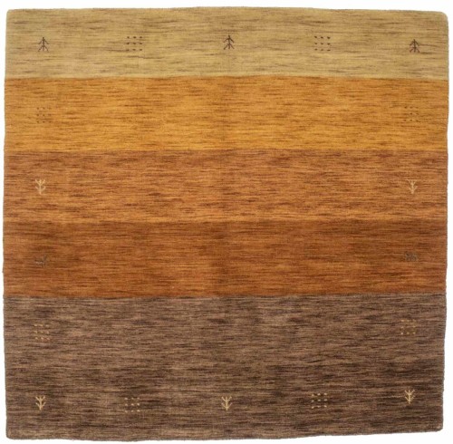 Multicolored Stripes 5X5 Oriental Modern Square Rug