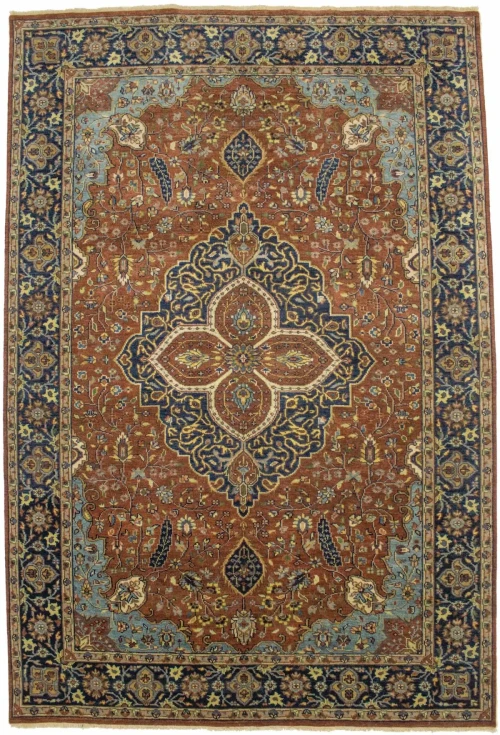 Rust Floral Sarouk 6X9 Goravan Heriz Oriental Rug