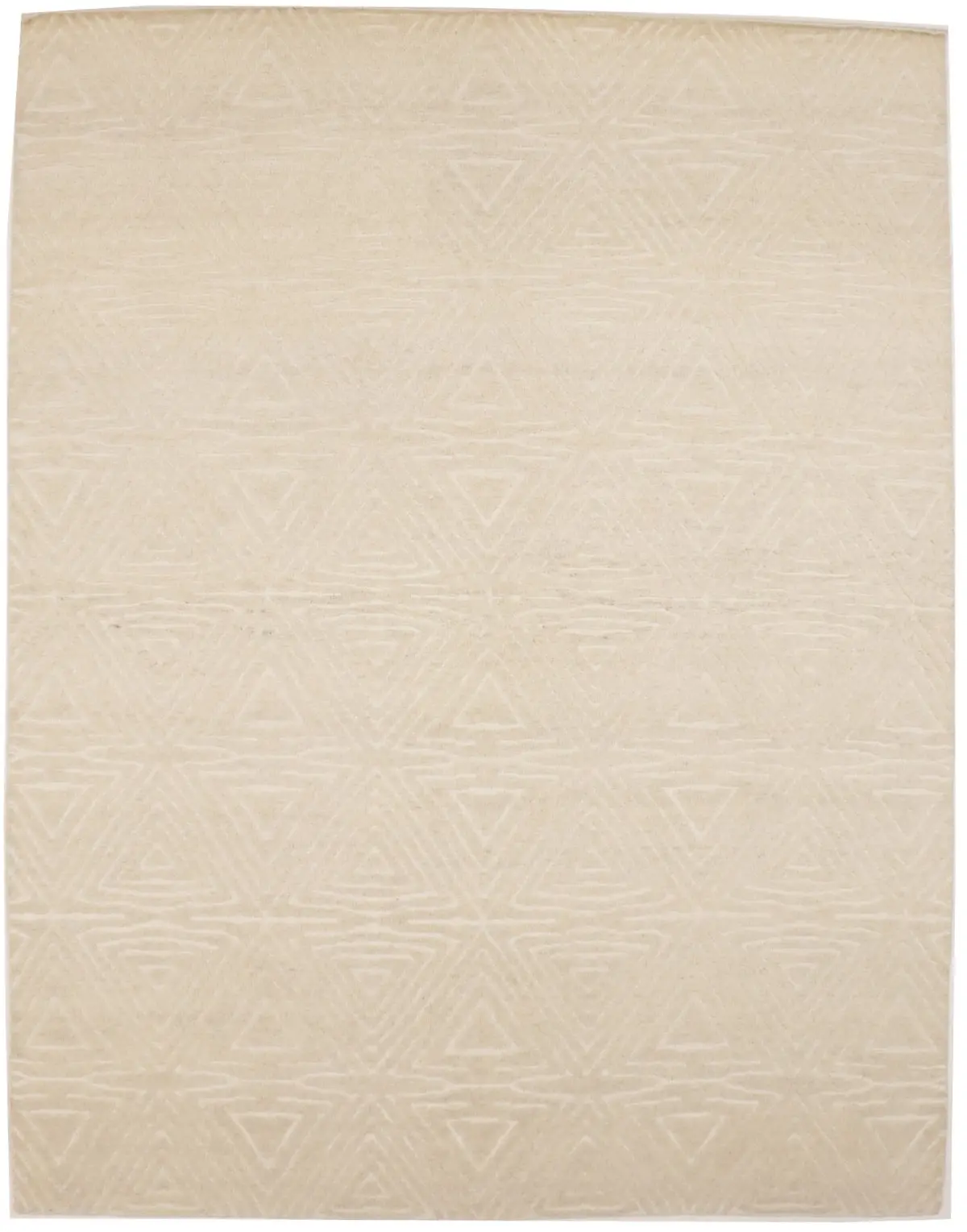 Beige Geometric 8X10 Modern Oriental Rug