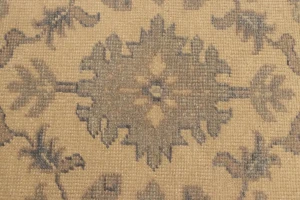 Beige/Cream Floral Oushak Chobi 8X10 Transitional Oriental Rug