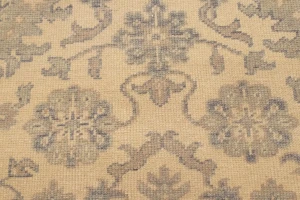Beige/Cream Floral Oushak Chobi 8X10 Transitional Oriental Rug