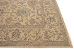 Beige/Cream Floral Oushak Chobi 8X10 Transitional Oriental Rug