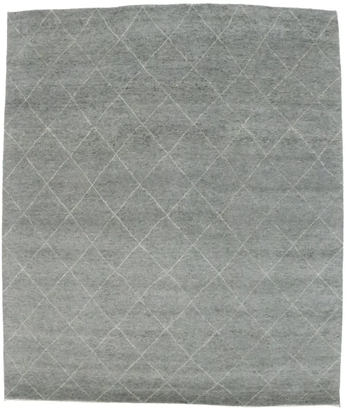 Gray Geometric Modern 8X10 Moroccan Style Oriental Rug