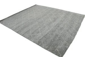 Gray Geometric Modern 8X10 Moroccan Style Oriental Rug