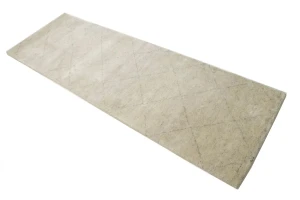 Cream/Beige Geometric Modern 3X8 Moroccan Style Oriental Runner Rug
