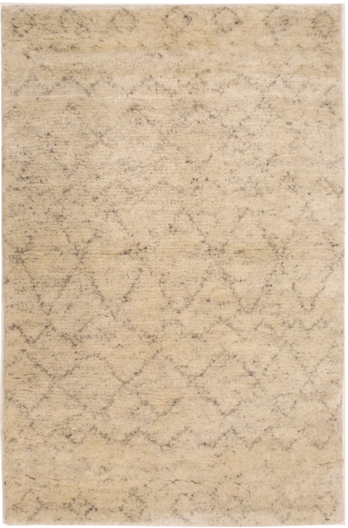 Beige Geometric Modern 2X3 Moroccan Style Oriental Rug