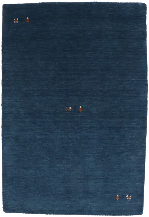 Steel Blue Tribal 4X6 Gabbeh Modern Rug