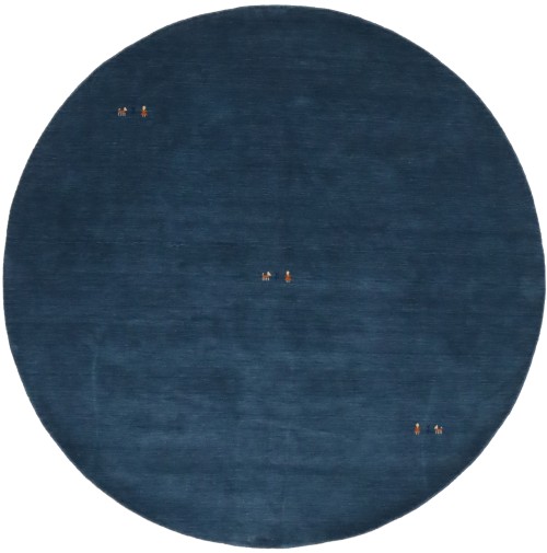 Steel Blue Tribal 8X8 Gabbeh Modern Round Rug