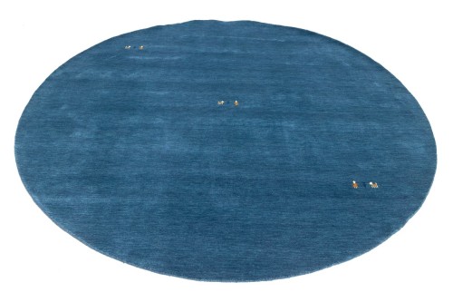 Steel Blue Tribal 6X6 Gabbeh Modern Round Rug