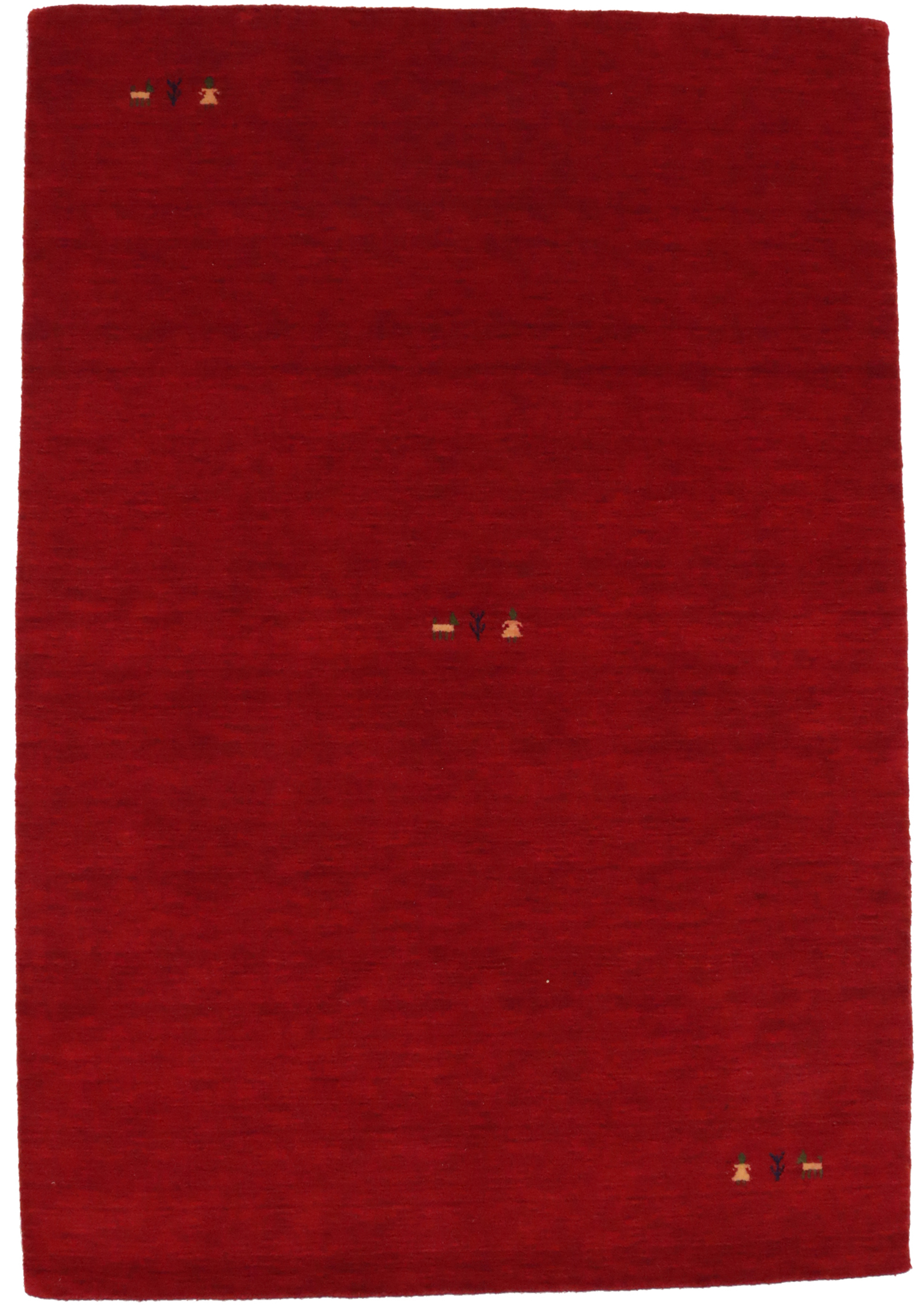 Red Tribal 3X5 Gabbeh Modern Rug