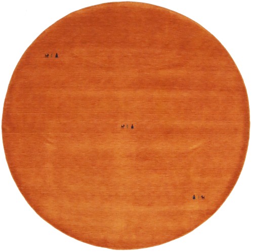 Orange Tribal 6X6 Gabbeh Modern Round Rug