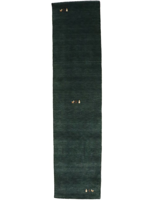 Dark Green Tribal 3X12 Gabbeh Modern Runner Rug