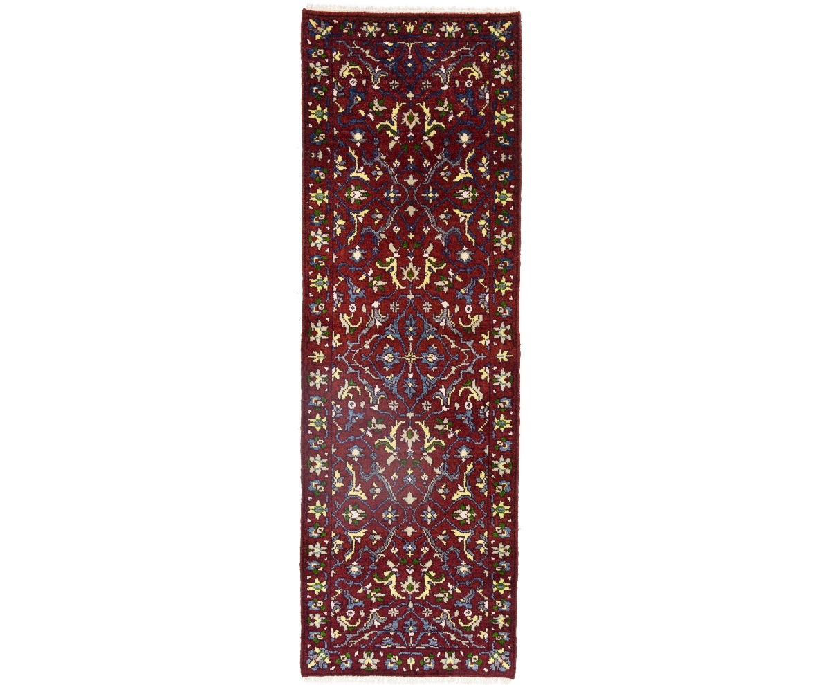 Maroon Red Floral 3X8 Chobi Serapi Oriental Rug