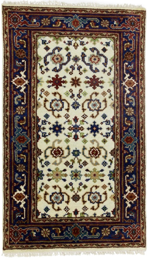 Cream Floral 3X5 Indo-Mahal Oriental Rug