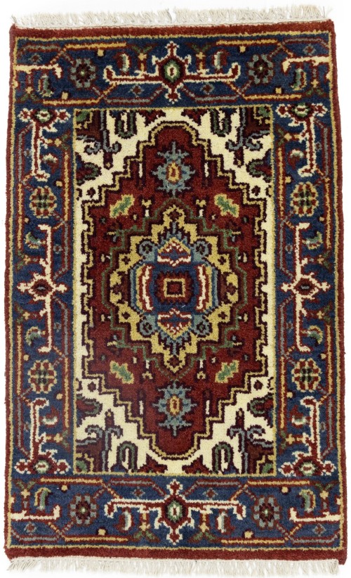 Rusty Red Floral Tribal 2X3 Heriz Serapi Oriental Rug