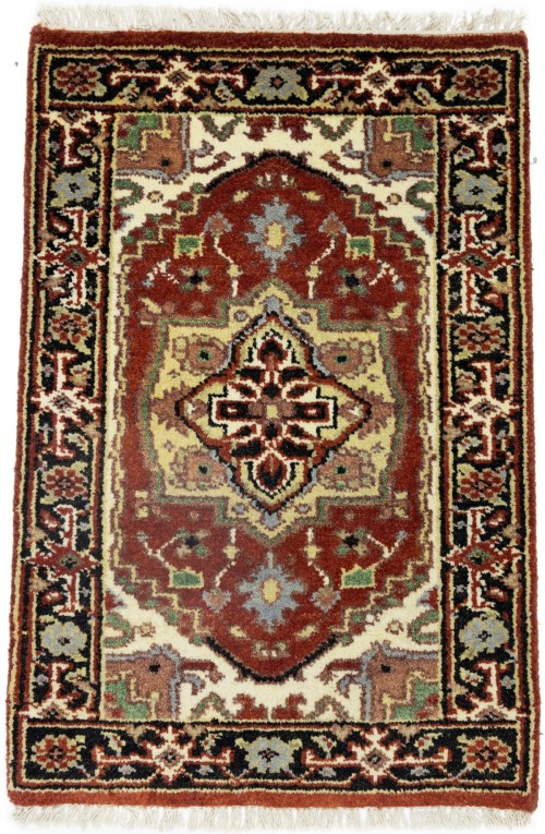 Rusty Red Floral Tribal 2X3 Heriz Serapi Oriental Rug