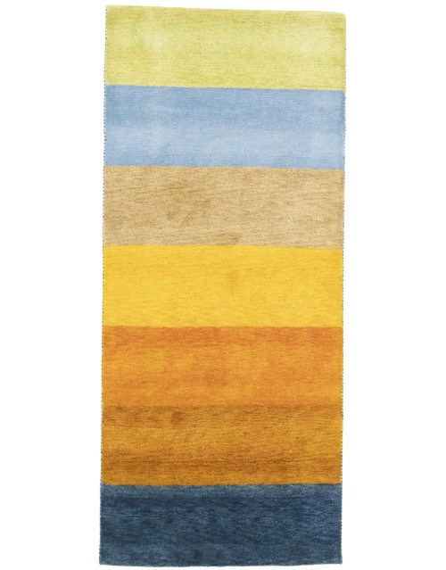 Multicolored Stripes Tribal 3X7 Indo-Gabbeh Oriental Runner Rug