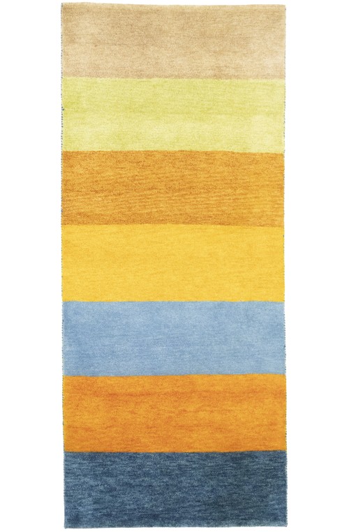 Multicolored Stripes Tribal 3X7 Indo-Gabbeh Oriental Runner Rug