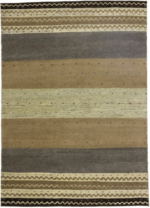 Multicolored Stripes Tribal 6X8 Indo-Gabbeh Oriental Rug