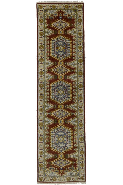 Rusty Red Tribal 3X10 Indo-Viss Oriental Runner Rug