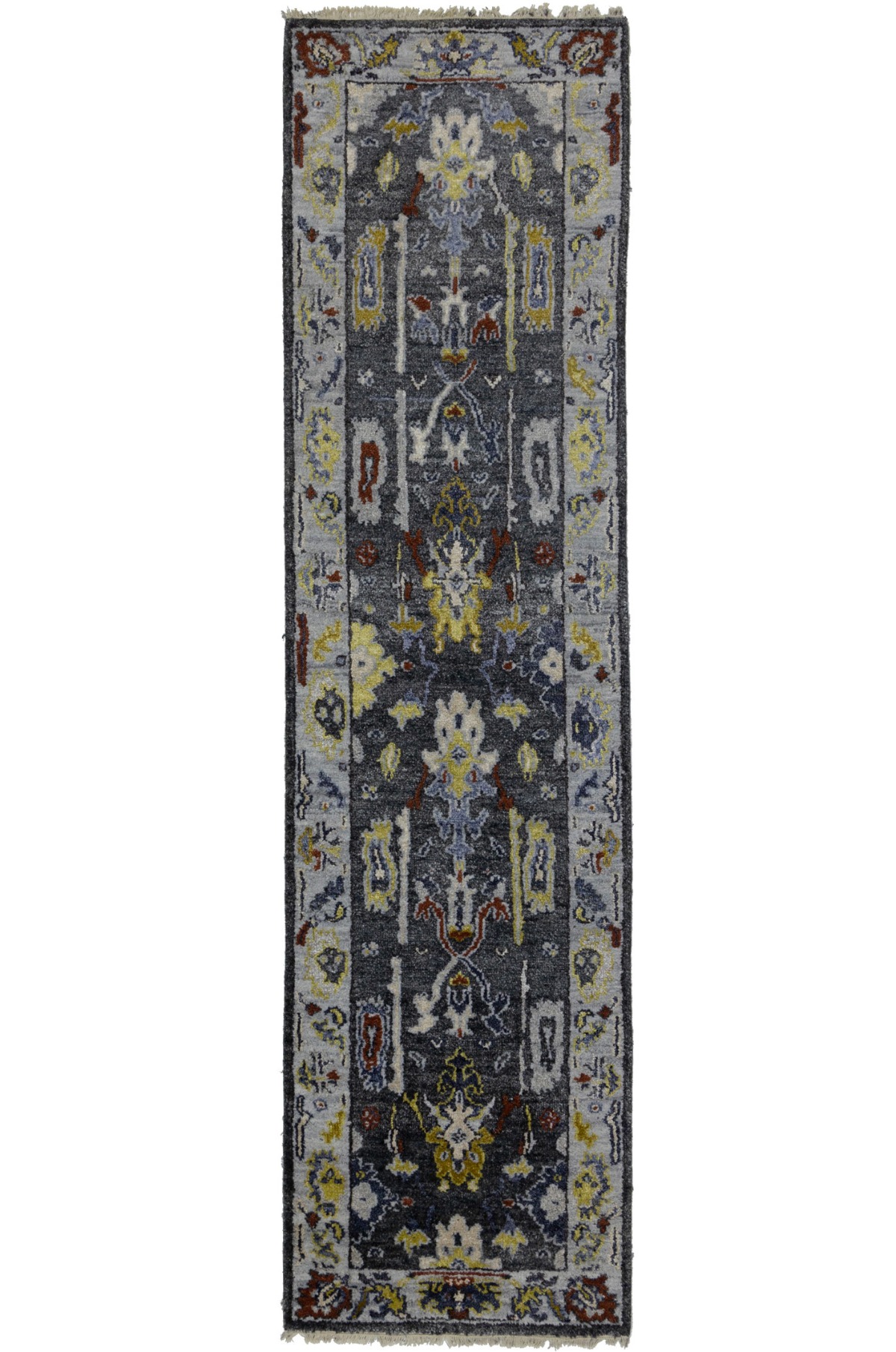 Floral Colorfast 2'6X9'9 Oushak Chobi Oriental Runner Rug