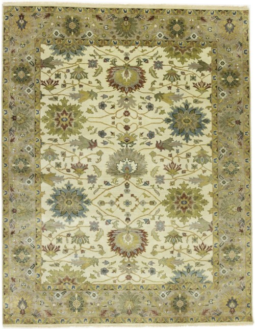 Cream Floral Osh Chobi 8X10 Peshawar Oriental Rug