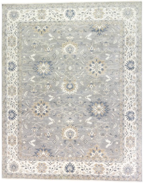 Taupe Floral Osh Chobi 12X15 Peshawar Oriental Rug