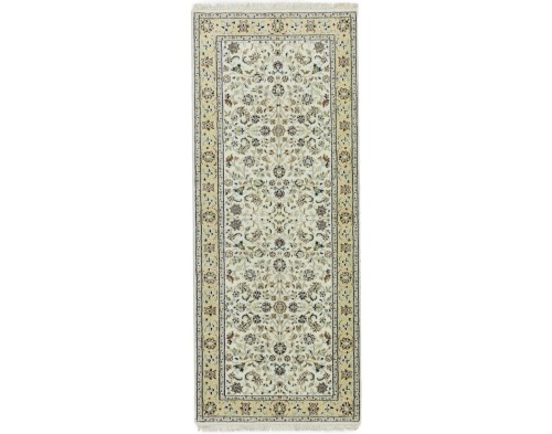 Cream Floral 3X7 Indo-Nain Oriental Rug