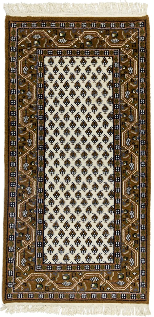 Cream Floral 2'5X4'8 Indo Botemir Oriental Rug