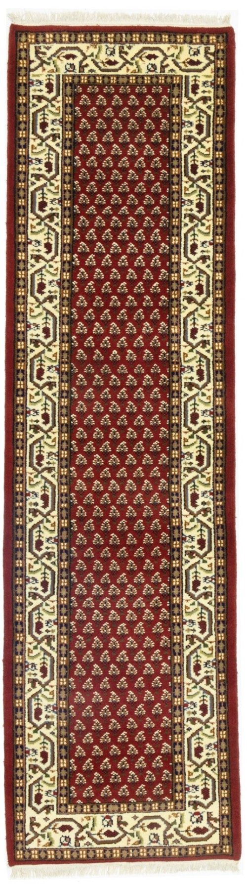 Red Floral 2'5X8'9 Indo Botemir Oriental Runner Rug