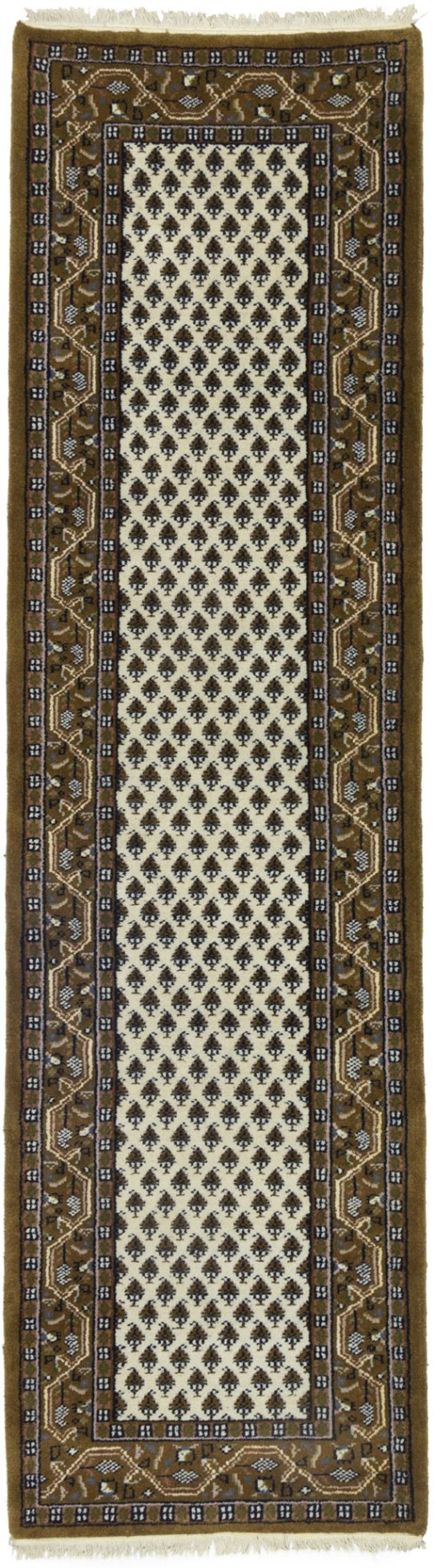 Cream Floral 2'5X8'8 Indo Botemir Oriental Runner Rug