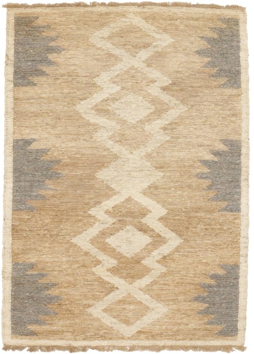 Cream Braided Style Jute Sumak 5X7 Modern Rug