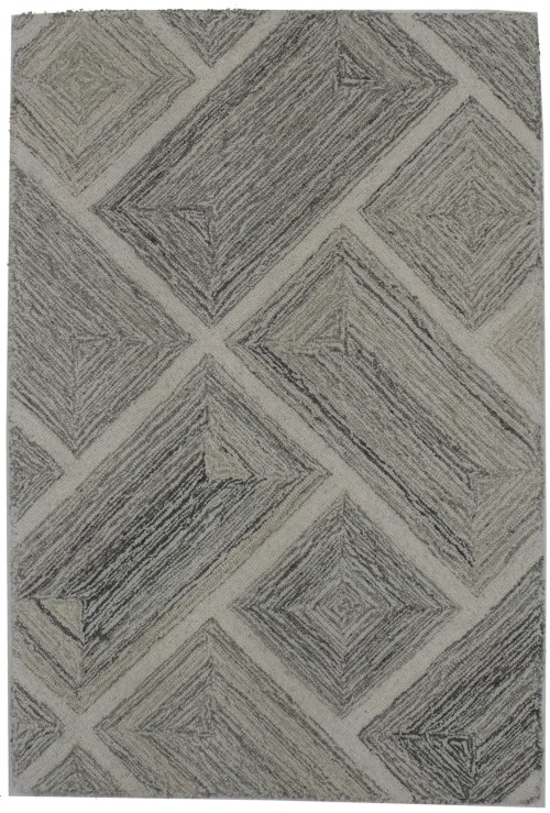 Multicolored Geometric 2X3 Hand-Tufted Modern Rug