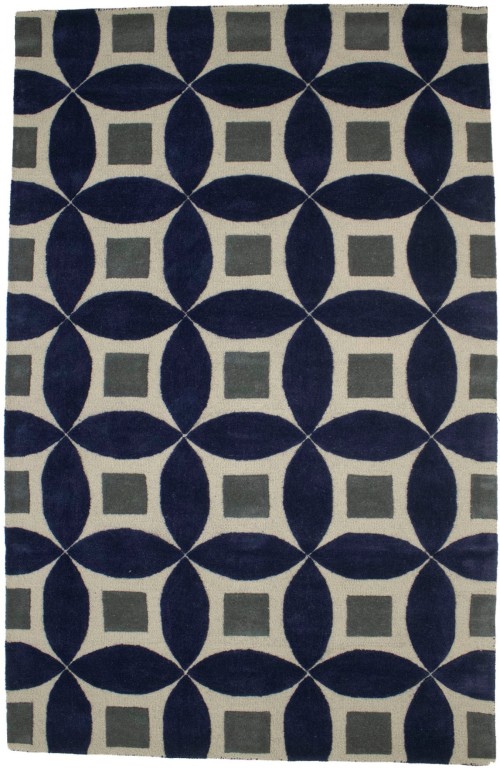 Geometric Modern 5X8 Hand-Tufted Rug