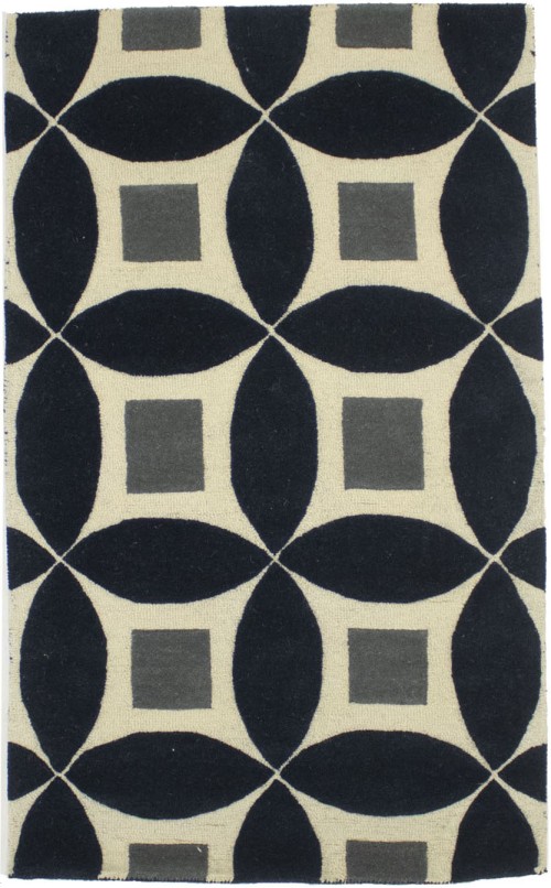 Geometric Modern 3X5 Hand-Tufted Rug