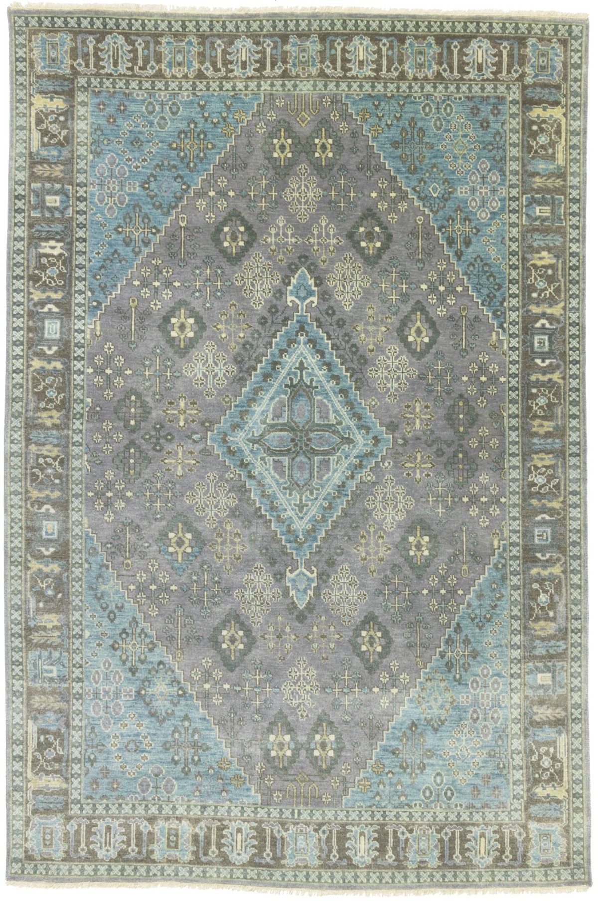 Taupe Tribal 6X9 Indo-Joshaghan Oriental Rug