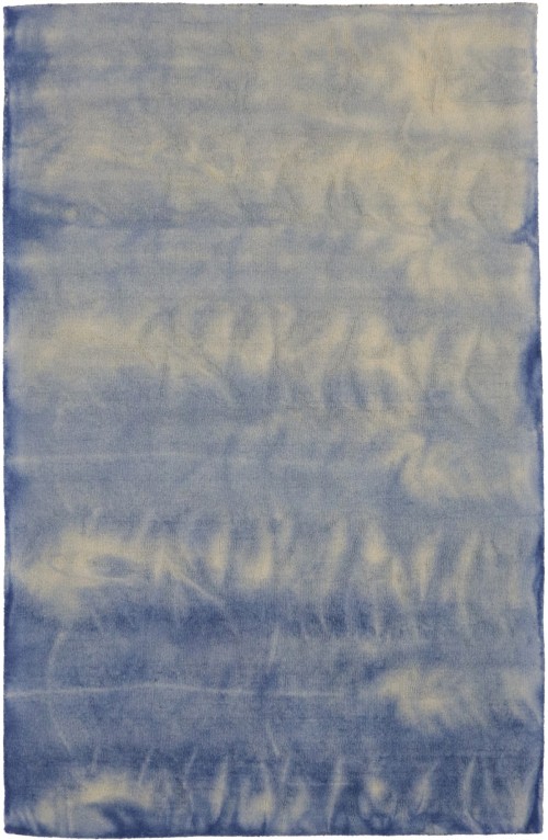 Blue Tie-Dye 5X8 Hand-Tufted Modern Rug