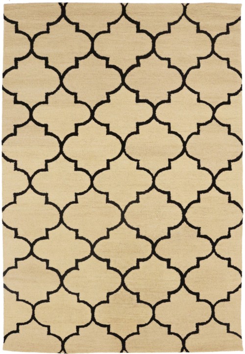 Cream Trellis 5X8 Hand-Tufted Modern Rug