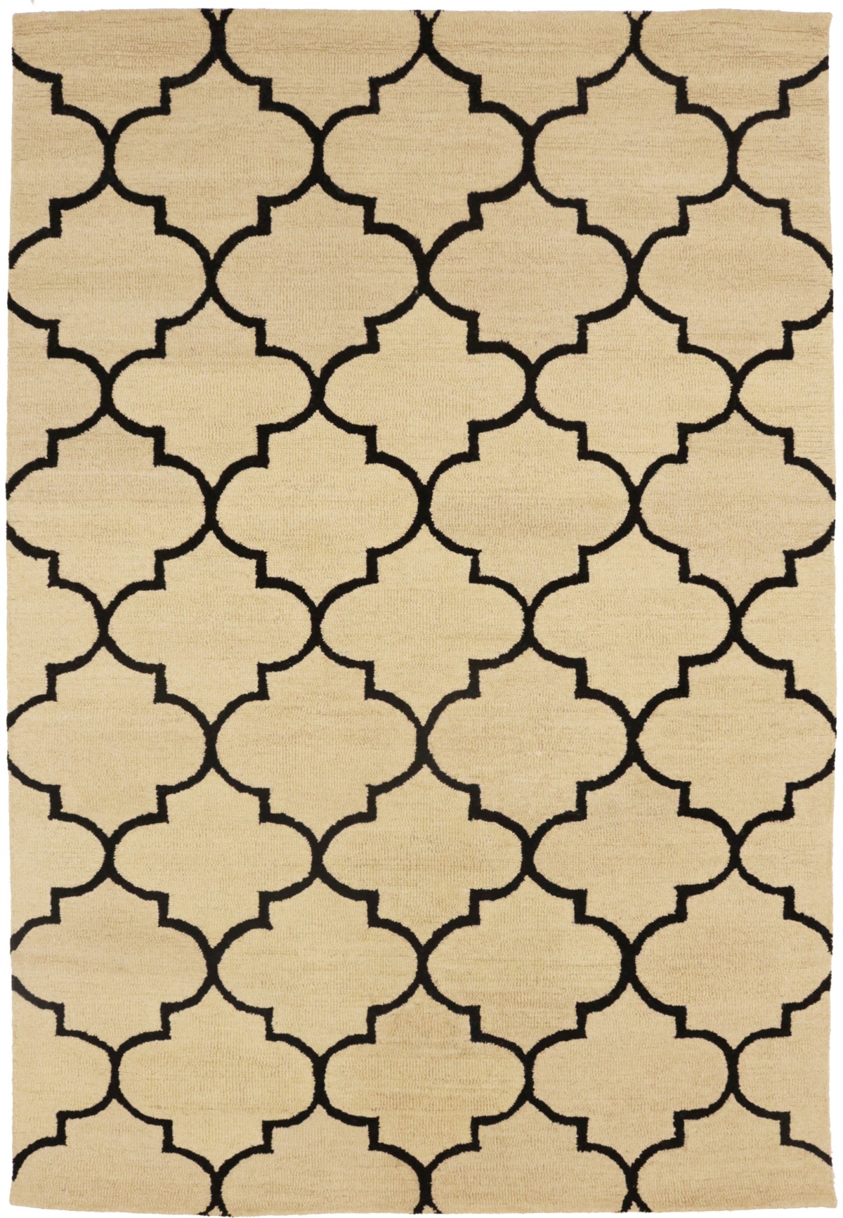 Cream Trellis 5X8 Hand-Tufted Modern Rug