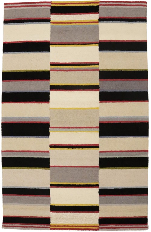 Multicolored Stripes 5X8 Hand-Tufted Modern Rug