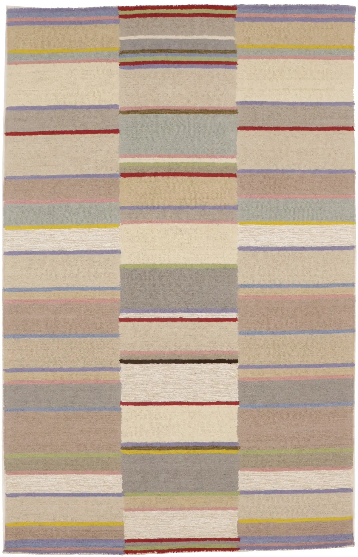 Multicolored Stripes 5X8 Hand-Tufted Modern Rug