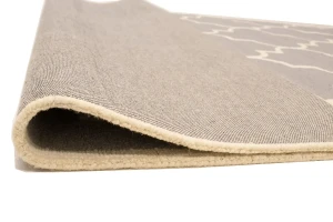 Taupe & Cream Trellis 5X8 Hand-Tufted Modern Rug