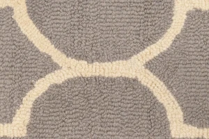 Taupe & Cream Trellis 5X8 Hand-Tufted Modern Rug