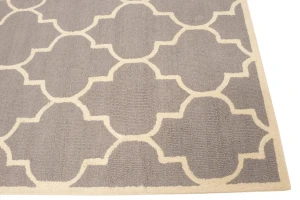 Taupe & Cream Trellis 5X8 Hand-Tufted Modern Rug