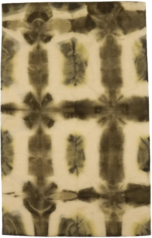 Brown & Cream Tie-Dye 5X8 Hand-Tufted Modern Rug