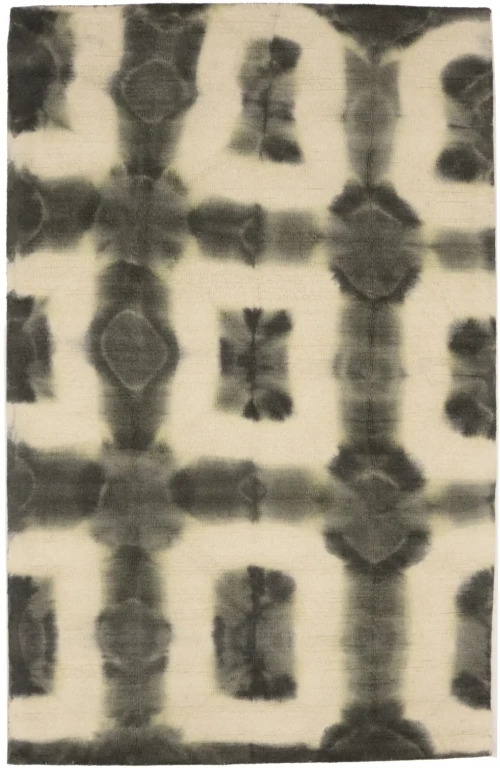 Brownish Gray Tie-Dye 5X8 Hand-Tufted Modern Rug